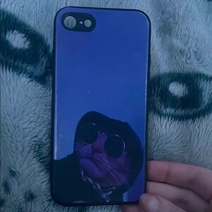 Blue and Black Owl Design Smartphone Case